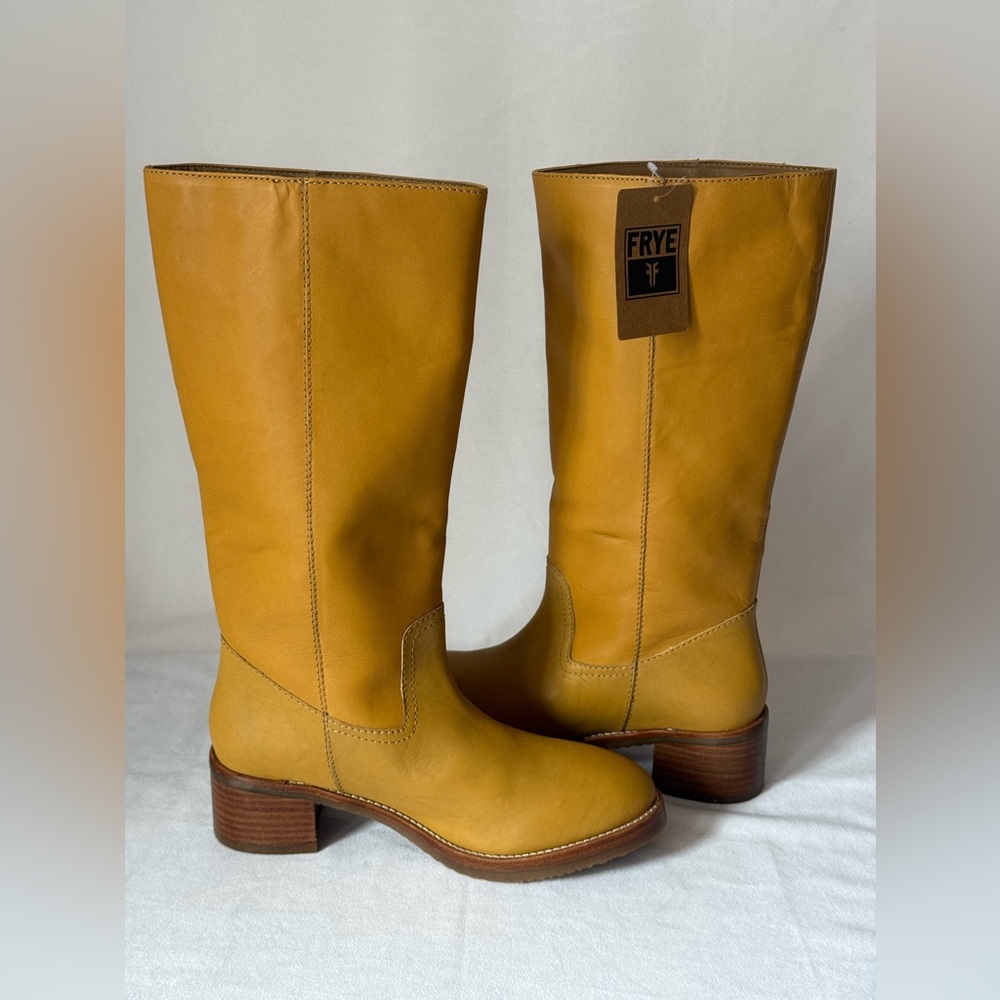 FRYE Camryn Banana Leather Tall Pull-on Boots - Picture 7 of 13